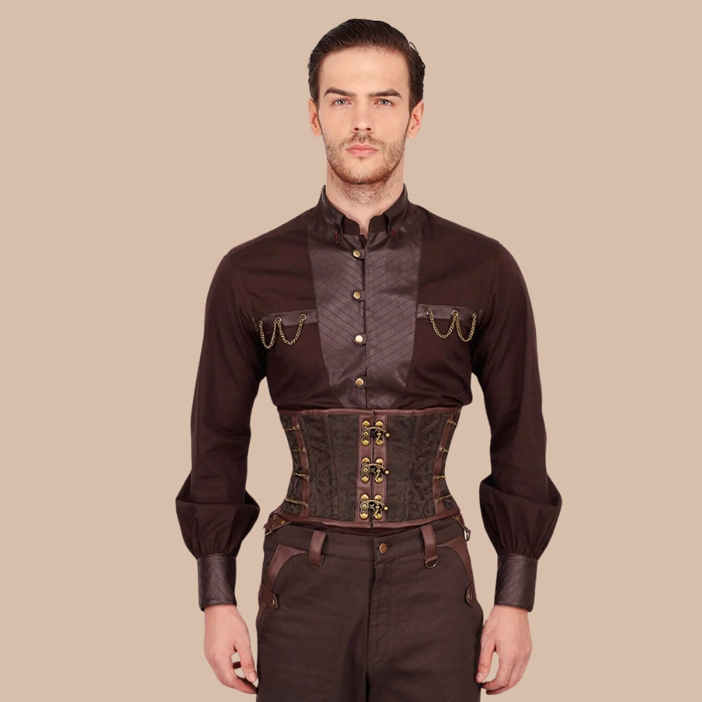 Men's Steampunk Corset – Steampunk Outfit, image size:1000x1000
