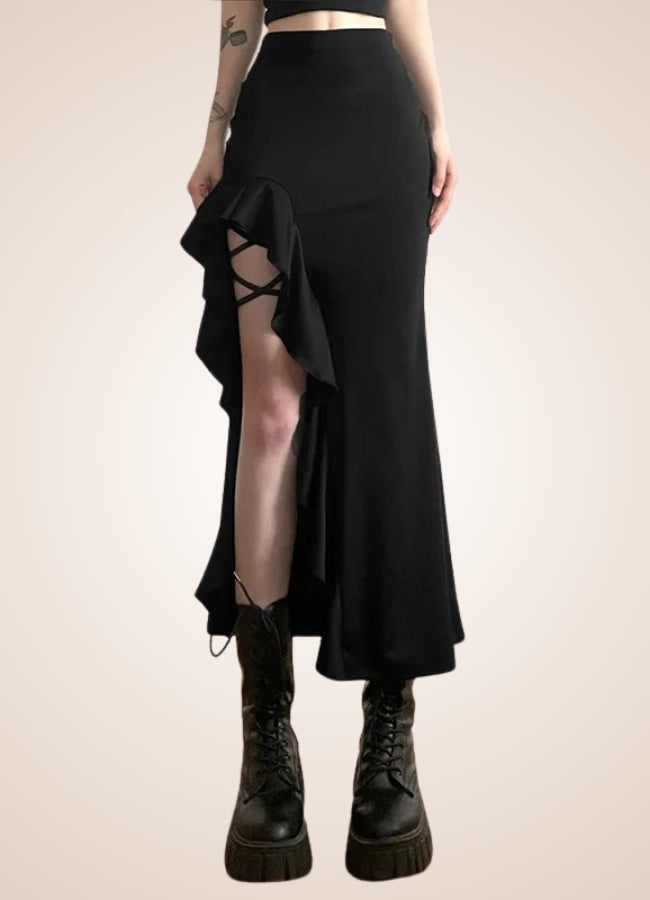 Black Gothic Skirt Black / M black-gothic-skirt-black