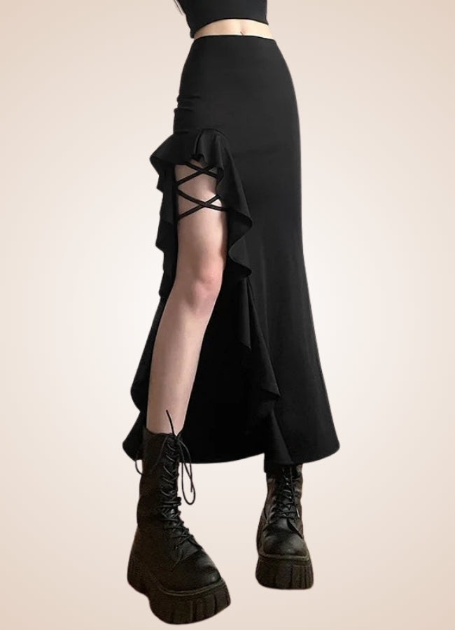 Black Gothic Skirt Black / M black-gothic-skirt-black