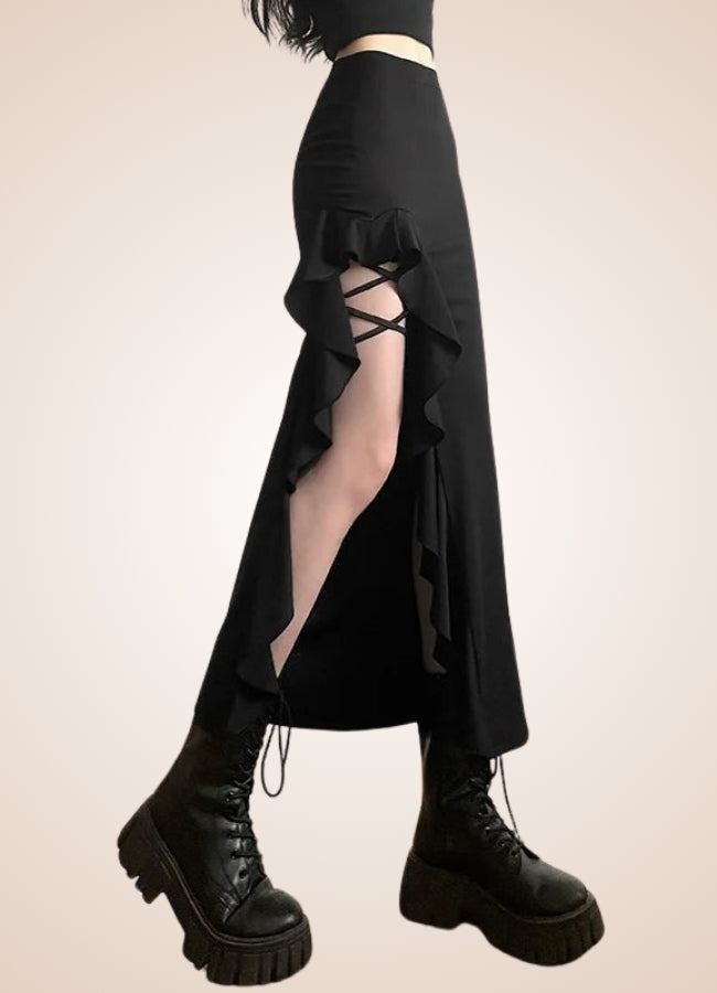 Black Gothic Skirt Black / M black-gothic-skirt-black
