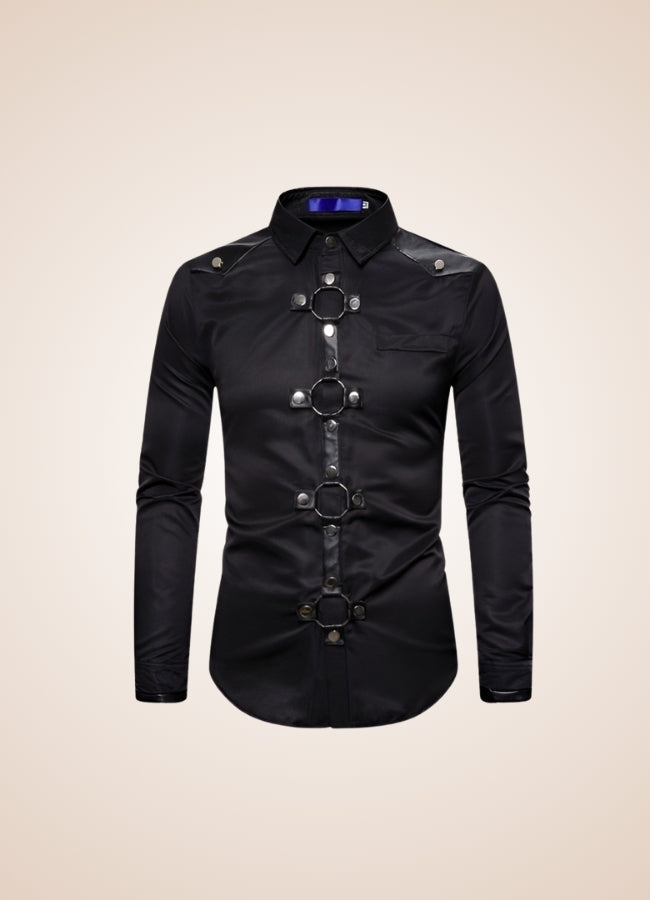 gothic dress shirt Gothic Men's Casual Shirt – Steampunk Outfit
