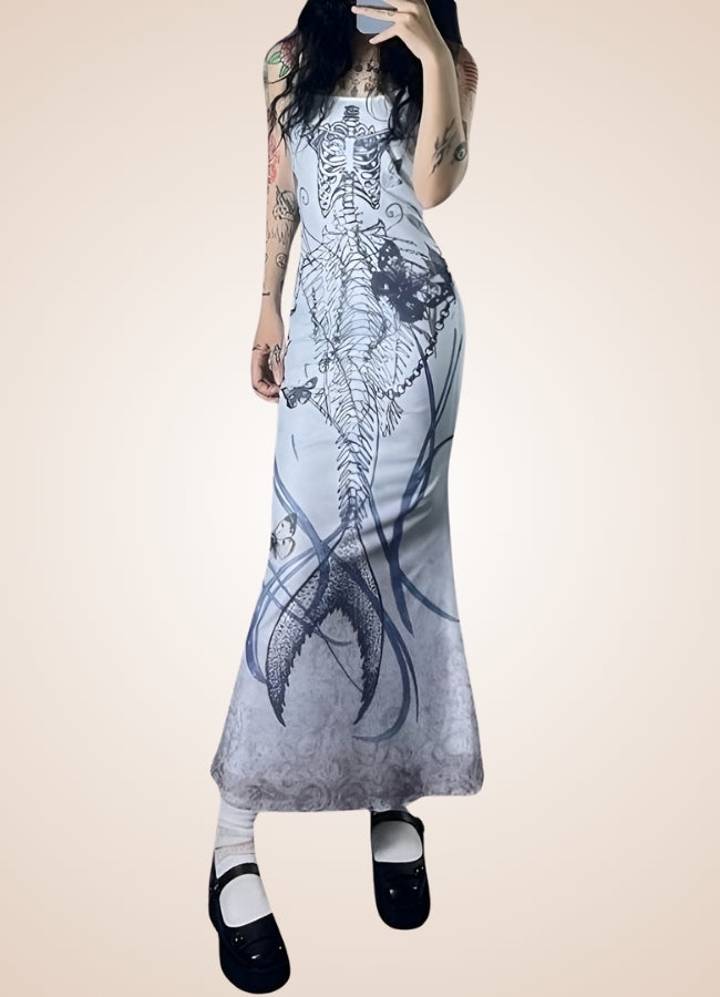 Gothic Vintage Dress Gray / M gothic-vintage-dress-gray