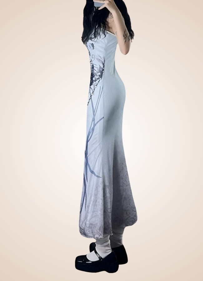 Gothic Vintage Dress Gray / M gothic-vintage-dress-gray
