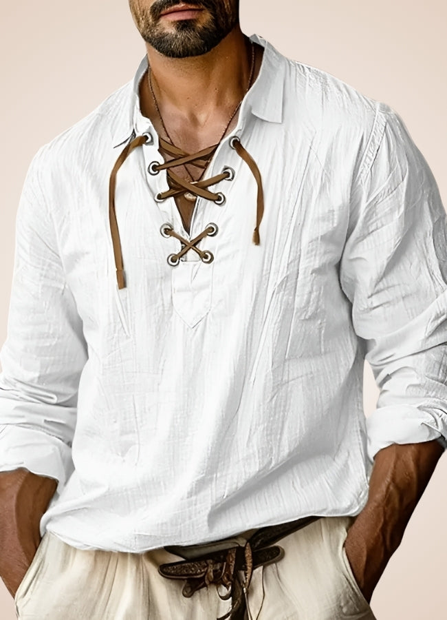 Men's Medieval Retro Shirt, Blue / S