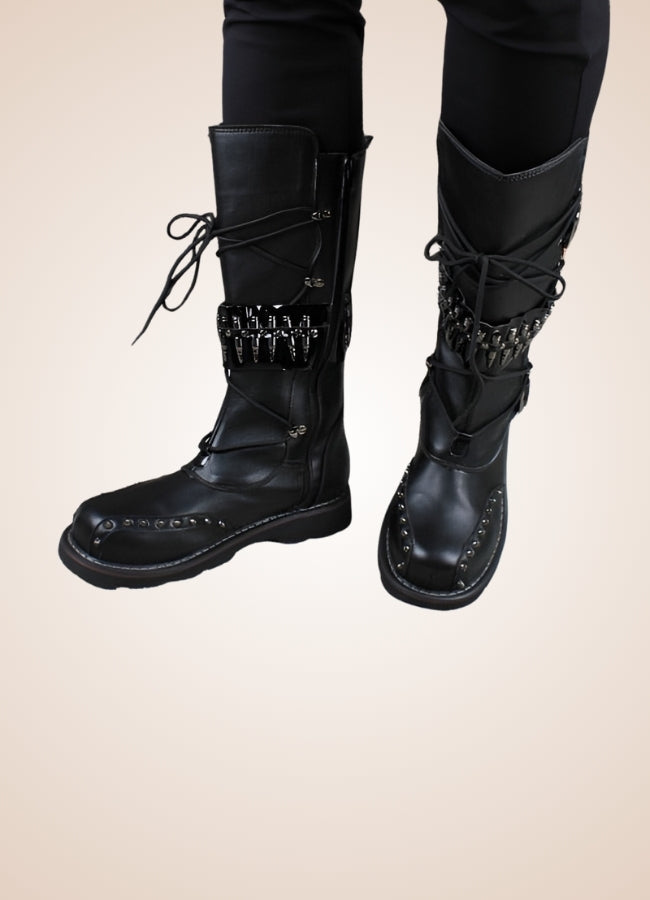 Mens Steampunk Boots Black / 10.0 mens-steampunk-boots-black