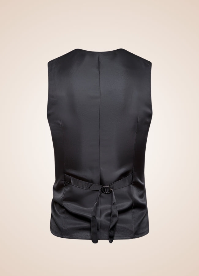 Men's Steampunk Vintage Vest Black / XL mens-steampunk-vintage-vest-black