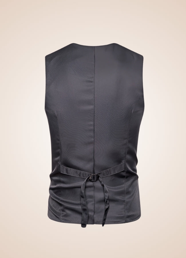 Men's Steampunk Vintage Vest Dark Gray / XL mens-steampunk-vintage-vest-dark-gray