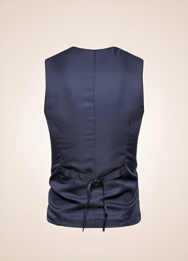 Men's Steampunk Vintage Vest Navy Blue / XL mens-steampunk-vintage-vest-navy-blue