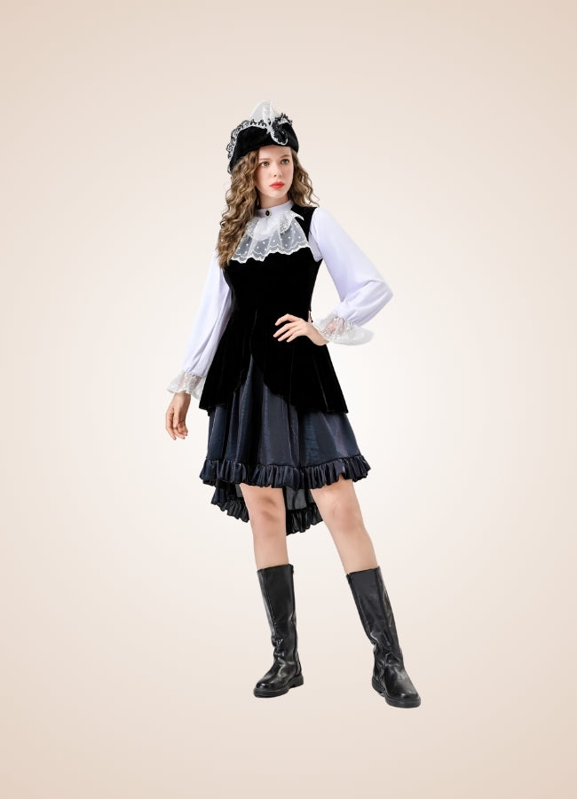Steampunk Black Pirate Corset Dress – Steampunk Outfit