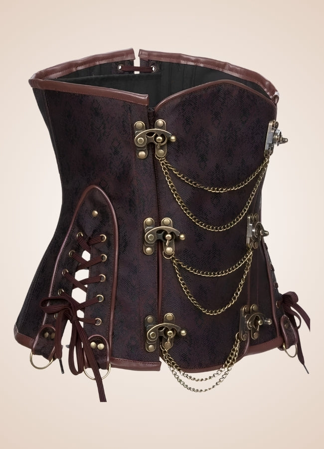 Steampunk Chain Corset Brown / XL steampunk-chain-corset-brown