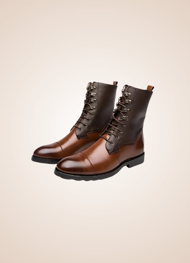 Steampunk Leather Boots Brown / 13.0 steampunk-leather-boots-brown