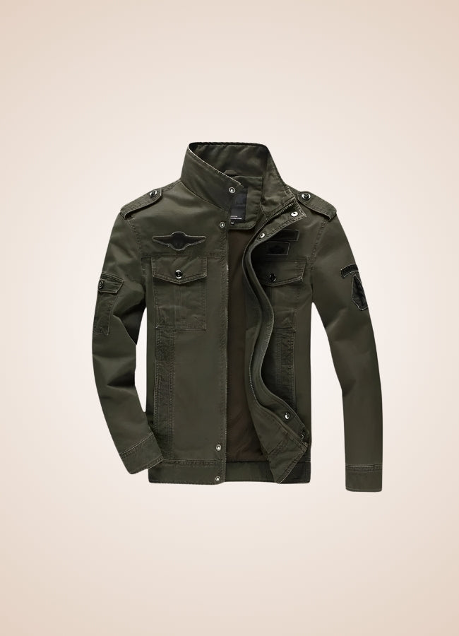 Steampunk Military Bomber Jacket Army Green / 5XL steampunk-military-bomber-jacket-army-green