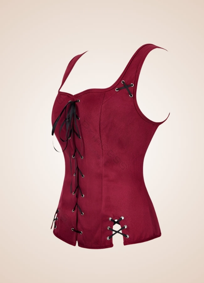 Steampunk Pirate Bustier Red / 2XL steampunk-pirate-bustier-red