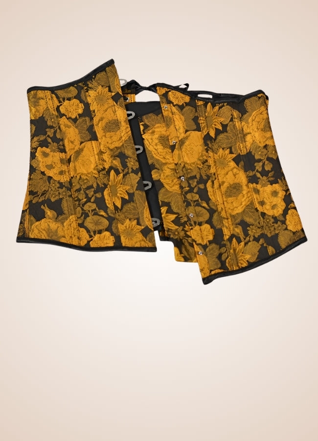 Steampunk Sunflower Underbust Corset Yellow / 2XS steampunk-sunflower-underbust-corset-yellow