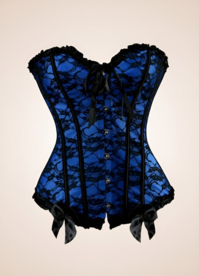 Steampunk Victoria Overbust Corset Blue / 4XL steampunk-victoria-overbust-corset-blue