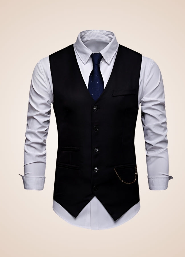 Steampunk Vintage Chain Vest Black / XL steampunk-vintage-chain-vest-black
