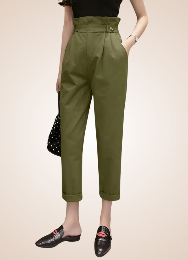 Steampunk Vintage High Waist Pants Green / 4XL steampunk-vintage-high-waist-pants-green