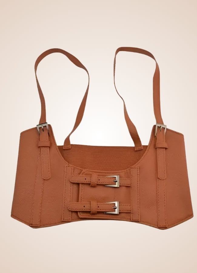 Vest Style Steampunk Corset Brown / ONE SIZE vest-style-steampunk-corset-brown