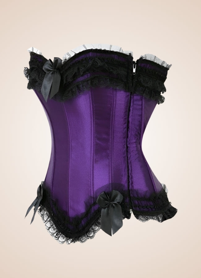 Victorian Black And Purple Corset Purple / 4XL victorian-black-and-purple-corset-purple