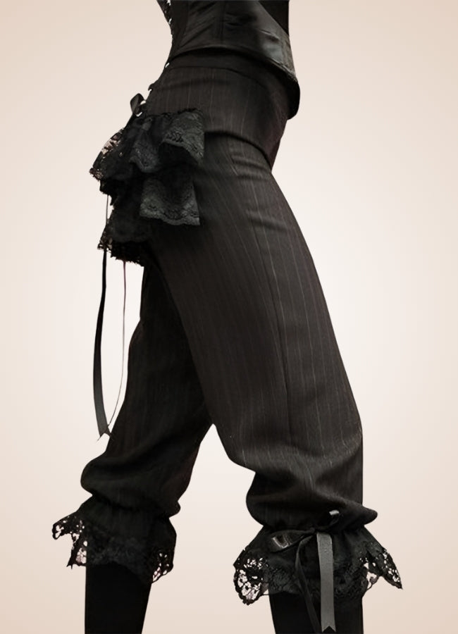 Victorian Style Steampunk Pants Black / XL victorian-style-steampunk-pants-black