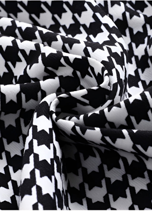 Vintage Houndstooth Steampunk Skirt Black / XL vintage-houndstooth-steampunk-skirt-black