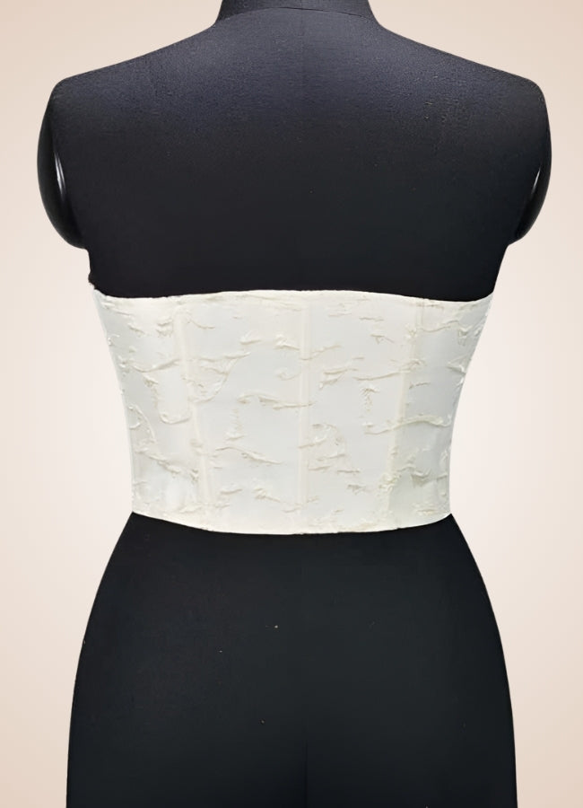 White Off Shoulder Steampunk Corset White / 2XS white-off-shoulder-steampunk-corset-white