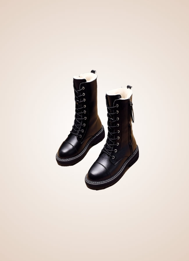 Women's Steampunk Leather Boots Black / 9.5 womens-steampunk-leather-boots-black