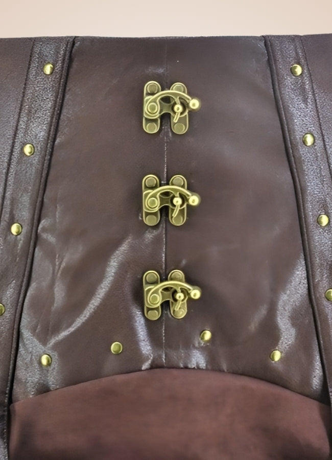 Women's Steampunk Long Skirt Brown / 4XL womens-steampunk-long-skirt-brown