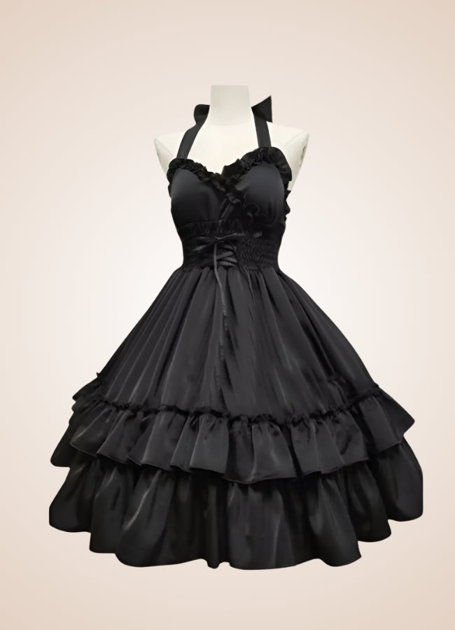 Women's Vintage Lolita Dress Black / One Size womens-vintage-lolita-dress-black
