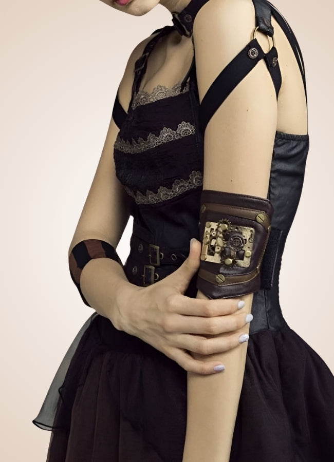 Asymmetrical Steampunk Dress Black / XL asymmetrical-steampunk-dress-black