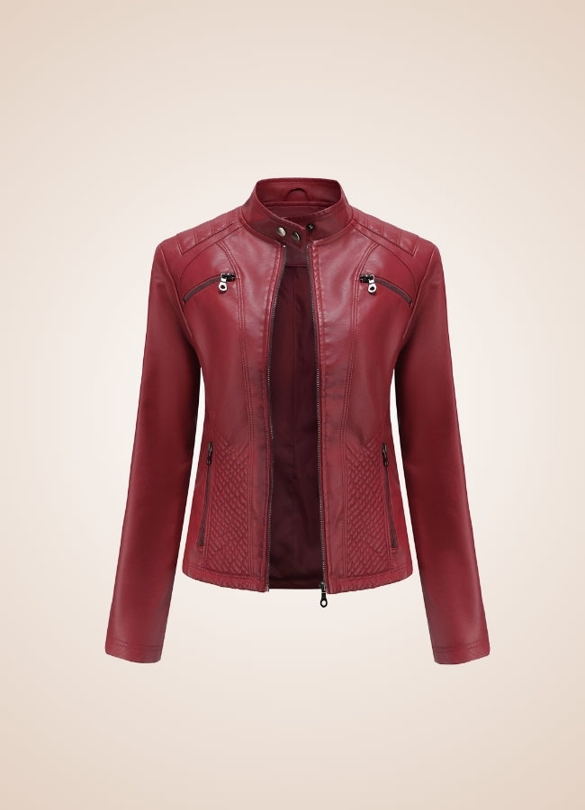 Biker-style Steampunk Jacket Wine Red / 2XL biker-style-steampunk-jacket-wine-red