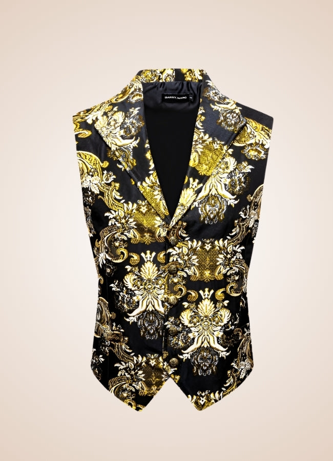 Black And Golden Steampunk Vest Black Gold / 2XL black-and-golden-steampunk-vest-black-gold