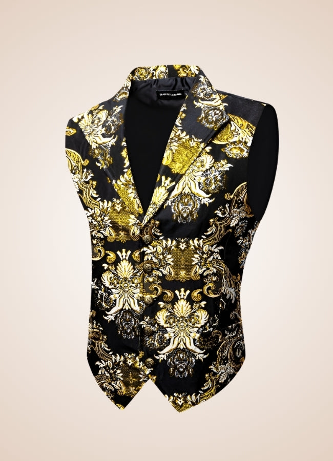 Black And Golden Steampunk Vest Black Gold / 2XL black-and-golden-steampunk-vest-black-gold