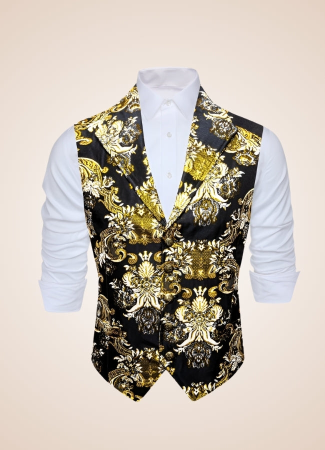 Black And Golden Steampunk Vest Black Gold / 2XL black-and-golden-steampunk-vest-black-gold