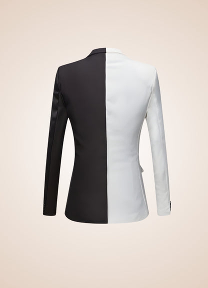 Black And White Steampunk Jacket Black White / XL black-and-white-steampunk-jacket-black-white