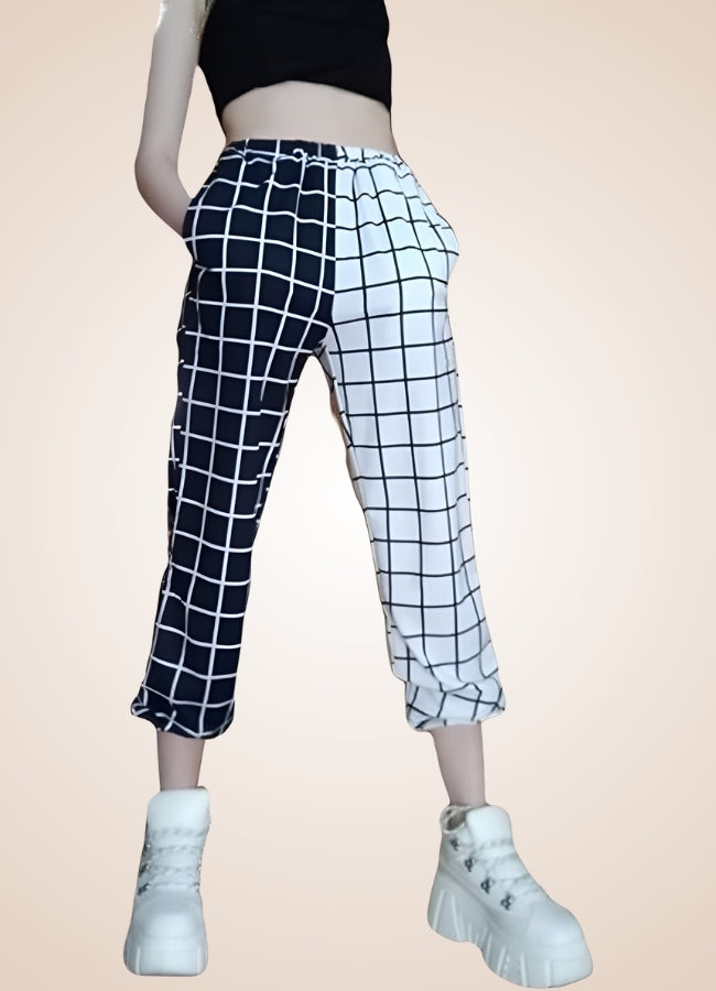 Black And White Steampunk Jogger Pants Black / L black-and-white-steampunk-jogger-pants-black