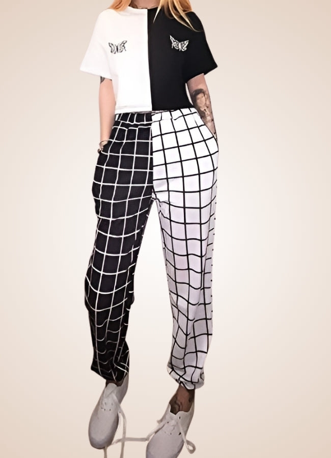 Black And White Steampunk Jogger Pants Black / L black-and-white-steampunk-jogger-pants-black