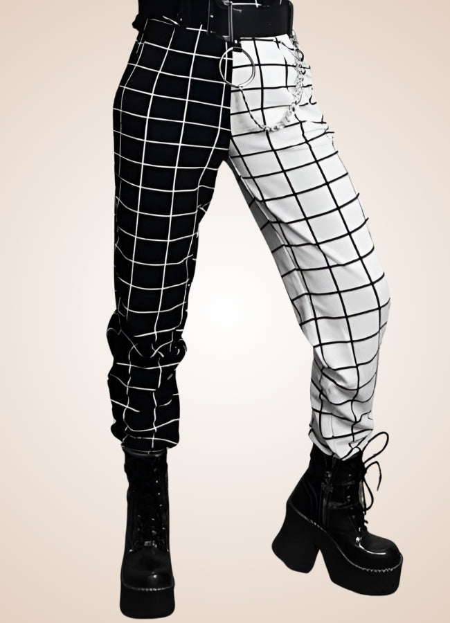 Black And White Steampunk Jogger Pants Black / L black-and-white-steampunk-jogger-pants-black