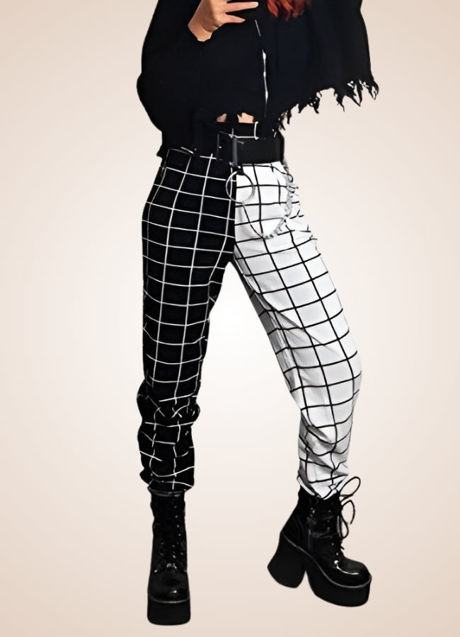 Black And White Steampunk Jogger Pants Black / L black-and-white-steampunk-jogger-pants-black