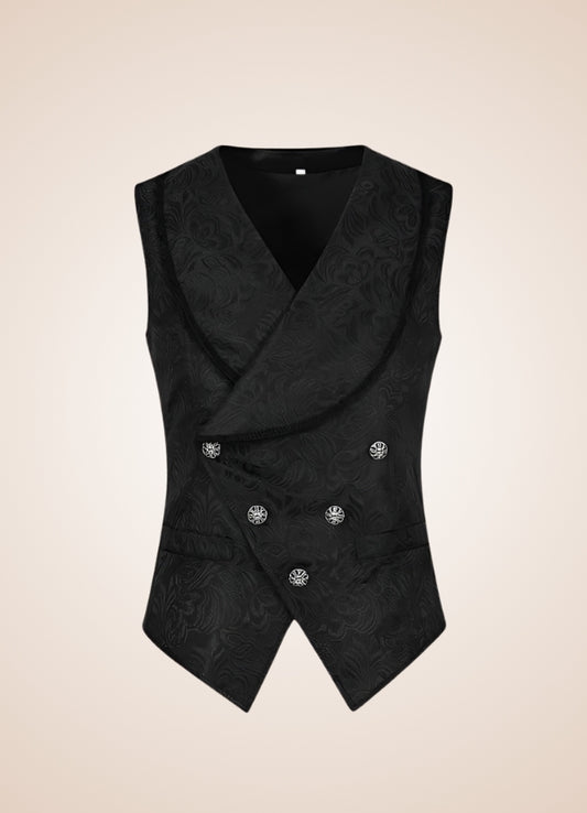 Black Gothic Man Tailcoat Vest Black / XL black-gothic-man-tailcoat-vest-black