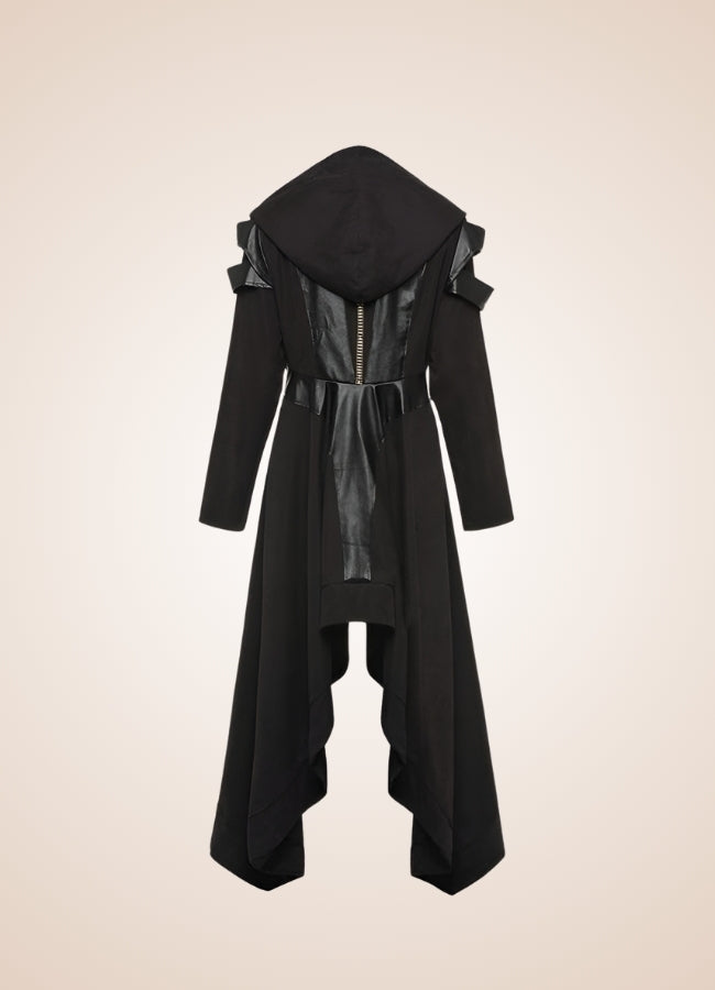 Black Gothic Women's Long Coat Black / 4XL black-gothic-womens-long-coat-black