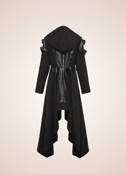 Black Gothic Women's Long Coat Black / 4XL black-gothic-womens-long-coat-black