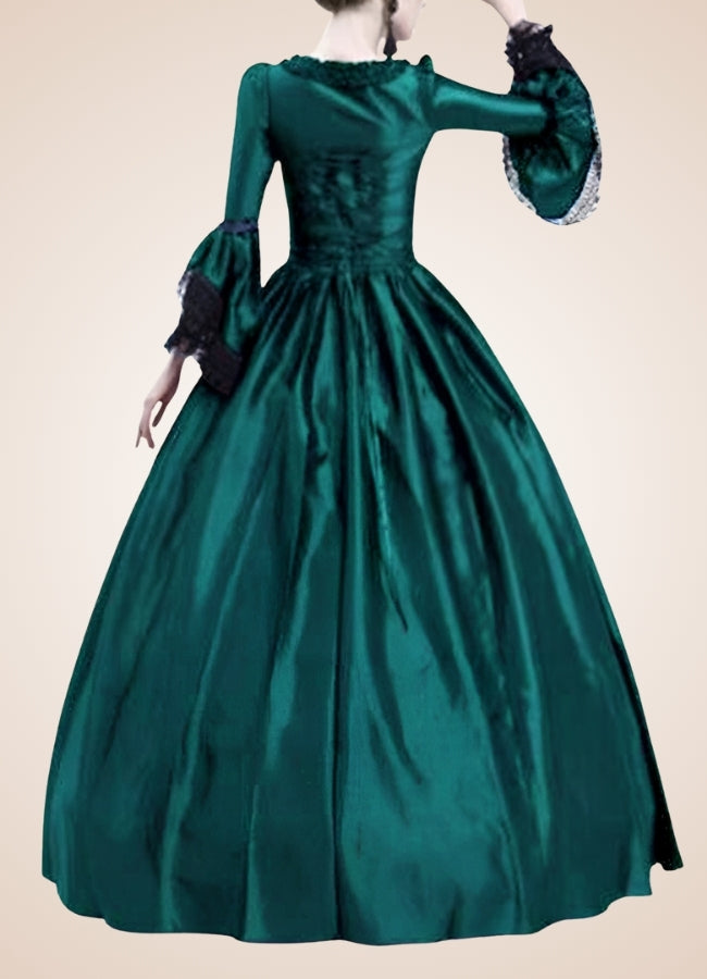 Black Green Victorian Steampunk Dress Green / 3XL black-green-victorian-steampunk-dress-green