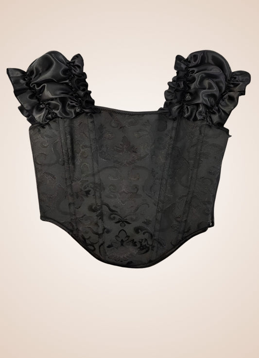 Black Hourglass Steampunk Corset Black / 2XL black-hourglass-steampunk-corset-black