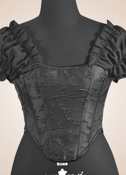 Black Hourglass Steampunk Corset Black / 2XS black-hourglass-steampunk-corset-black