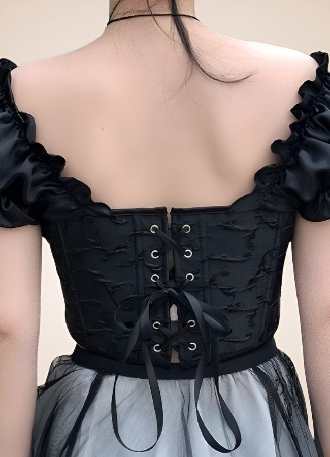 Black Hourglass Steampunk Corset Black / 2XL black-hourglass-steampunk-corset-black