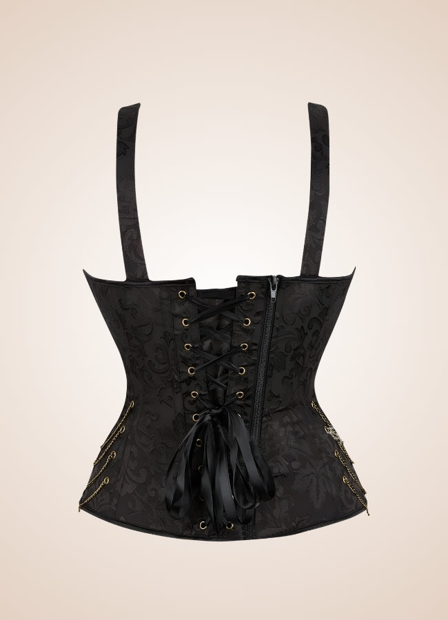 Black Pirate Steampunk Corset Black / 5XL black-pirate-steampunk-corset-black