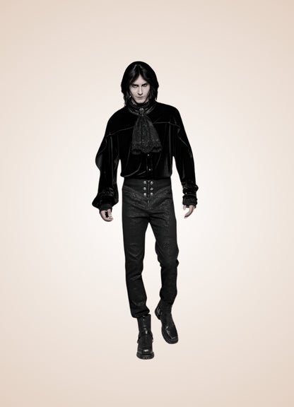 Black Retro Gothic Pants Black / 4XL black-retro-gothic-pants-black