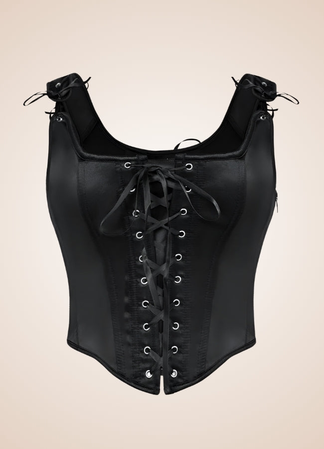 Black Steampunk Corset Black / L black-steampunk-corset-black