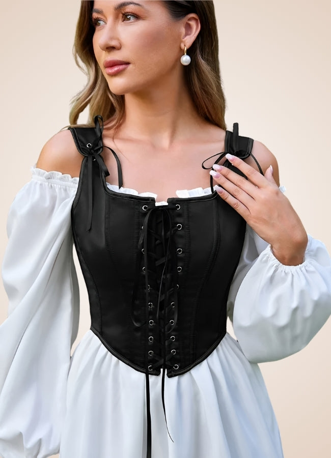 Black Steampunk Corset Black / L black-steampunk-corset-black